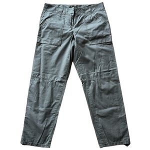 ANN TAYLOR SIZE 0 CLASSIC COTTON ARMY GREEN CARGO PANT